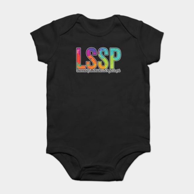 LSSP Licensed Specialist School Psychologist Baby Bodysuit by belownormal